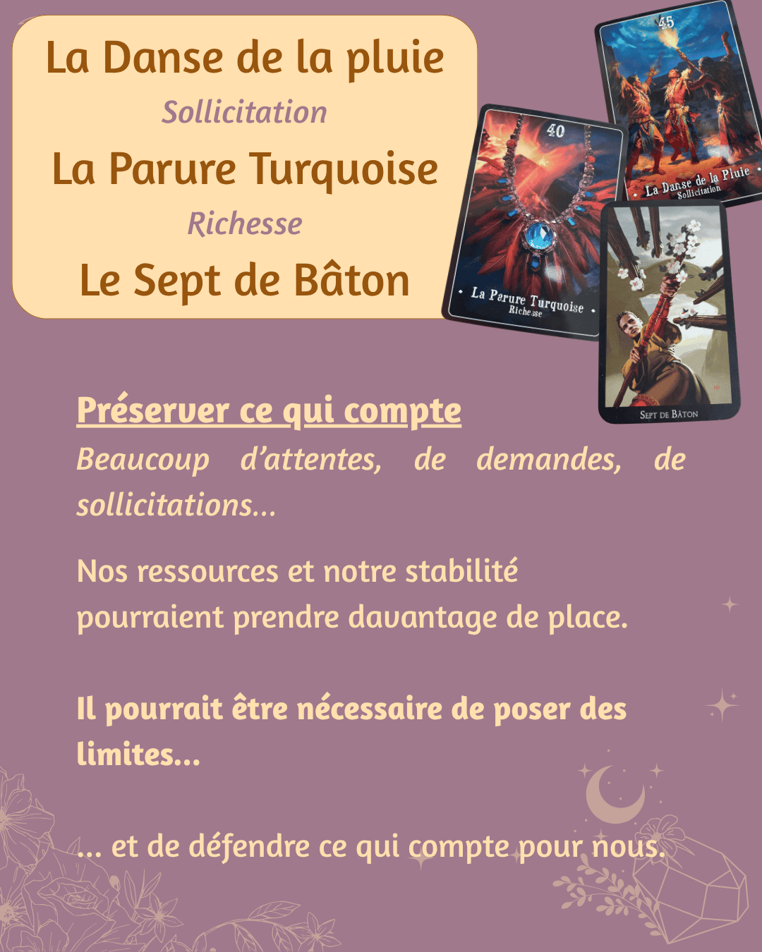La danse de la pluie - La parure de turquoise - le 7 de bâton​